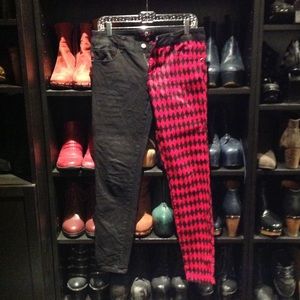 Harlequin skinny jeans
